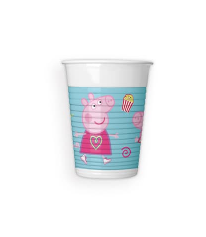 Πλαστικά ποτήρια 200ml Pepa Pig Messy Play (8τμχ)