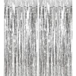 Κουρτίνα Διακόσμησης Foil Ασημί 100x200cm