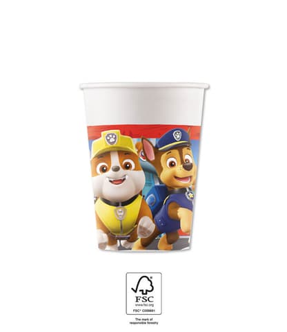 Χάρτινα ποτήρια 200ml Paw Patrol Rescue Heroes (8τμχ)