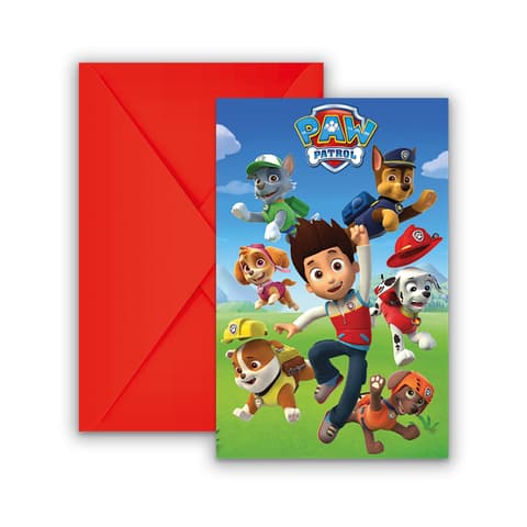 Προσκλήσεις πάρτυ με φακέλους Paw Patrol Rescue Heroes (6τμχ) 089441