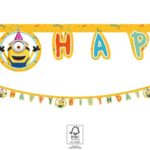 Χάρτινη Γιρλάντα Γραμμάτων Happy Birthday Minions