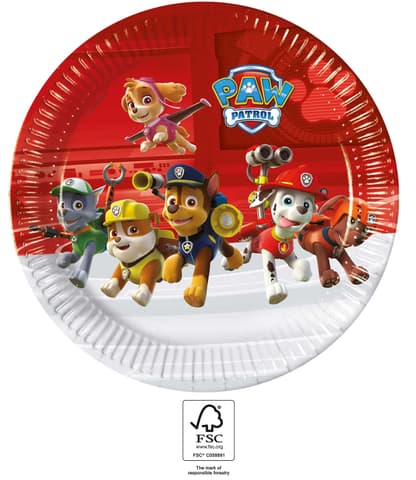 Χάρτινα πιάτα 23cm Paw Patrol - Ready For Action (8τμχ) 093435