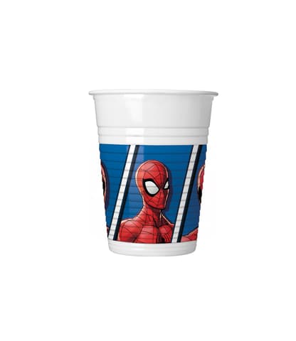 Πλαστικά ποτήρια 200ml Spiderman (8τμχ)