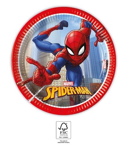 Χάρτινα πιάτα 20cm Spiderman (8τμχ)