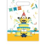 Πλαστικές τσάντες δώρων Minions (6τμχ)