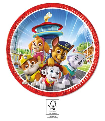 Χάρτινα πιάτα 23cm Paw Patrol Rescue Heroes (8τμχ)