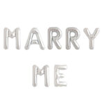 Μπαλόνια “Marry Me” Ασημί (7 Τεμ) 40cm