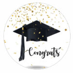 Αυτοκόλλητα Αποφοίτησης "Congrats" (6τμχ)
