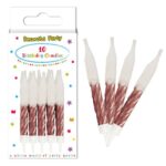 Κεράκια σπιράλ με βάσεις rosegold (10τμχ)