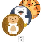 Χάρτινα πιάτα 23cm Ζοο (8τμχ)