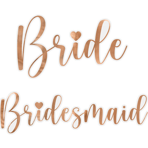 Αυτοκόλλητα ποτηριών Bride & Bridesmaid (6τμχ)