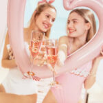 Αυτοκόλλητα ποτηριών Bride & Bridesmaid (6τμχ)