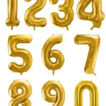 Χρυσά μπαλόνια αριθμοί