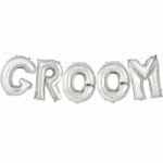 Τεράστια ασημί μπαλόνια "Groom" (5τμχ)