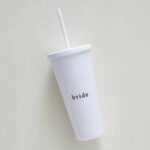 Ποτήρι επαναχρησιμοποιούμενο "Bride" με καλαμάκι 700ml