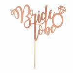 Topper τούρτας rosegold "Bride to be"