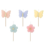 Κεράκια γενεθλίων Πεταλούδες (5 τεμ)