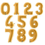 Μπαλόνια Αριθμοί Χρυσά 100cm
