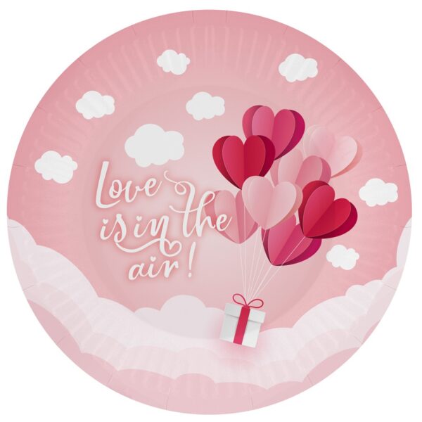 Χάρτινα πιάτα Love is in the air (6τεμ)