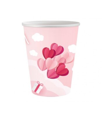 Χάρτινα ποτήρια Love is in the air (6τεμ)