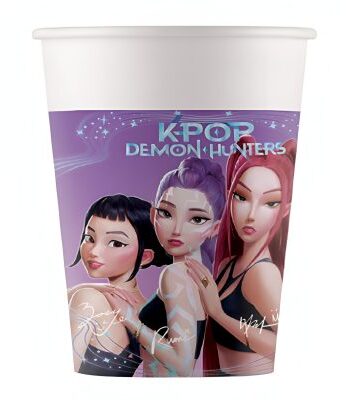 Χάρτινα ποτήρια 200ml K-Pop Demon Hunters (8τμχ)