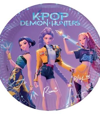 Χάρτινα πιάτα φαγητού 23cm K-Pop Demon Hunters (8τμχ)