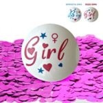 Λευκή Μπάλα Gender Reveal Boy or Girl με Κομφετί - Image 3