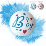 Λευκή Μπάλα Gender Reveal Boy or Girl με Πούδρα - Image 3