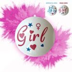 Λευκή Μπάλα Gender Reveal Boy or Girl με Πούδρα