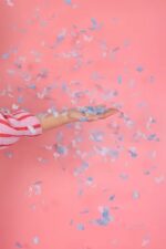 Κανονάκι με κομφετί Πεταλούδες για Gender Reveal