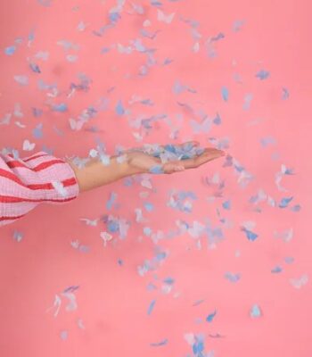 Κανονάκι με κομφετί Πεταλούδες για Gender Reveal