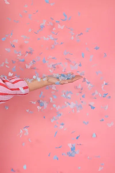 Κανονάκι με κομφετί Πεταλούδες για Gender Reveal