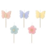 Κεράκια γενεθλίων Πεταλούδες (5 τεμ)