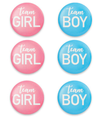Κονκάρδες Team Girl-Team Boy (6 τεμ)